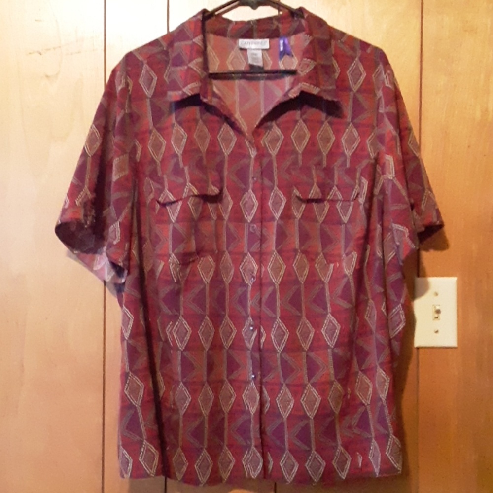 BEAUTIFUL jewel tone Catherine's blouse Size 2xwp